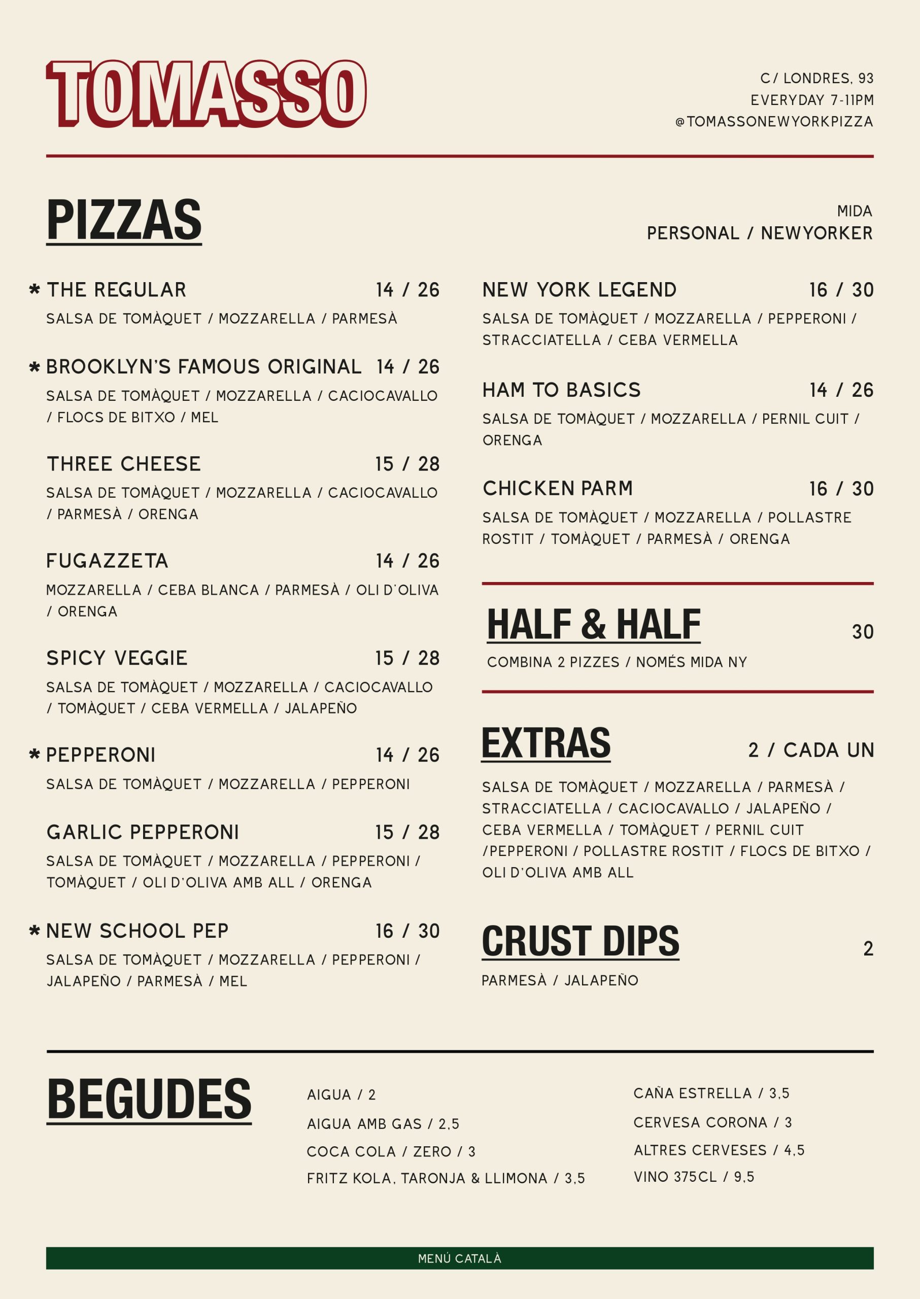 Catalan Menu